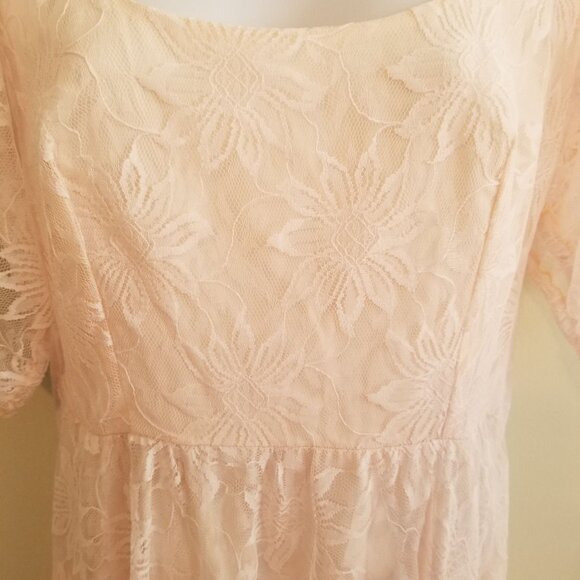 Alicia 7 8 Pink Floral Lace Fairy Tale Princess Dress Vintage USA Victorian Rege - Picture 8 of 11